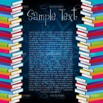 Colourful Books Background with Sample Text